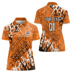 Personalized Wests Tigers Rugby Women Polo Shirt Urban Street Graffiti Style - Distressed Splatter Elements