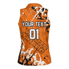 Personalized Wests Tigers Rugby Women Sleeveless Polo Shirt Urban Street Graffiti Style - Distressed Splatter Elements