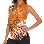 Personalized Wests Tigers Rugby Women Sleeveless Polo Shirt Urban Street Graffiti Style - Distressed Splatter Elements