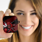 Essendon Football Club AirPods Case Bombers Muscular Mascot Graphic - Abstract Paint Splatter Art