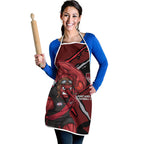 Essendon Football Club Apron Bombers Muscular Mascot Graphic - Abstract Paint Splatter Art