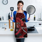 Essendon Football Club Apron Bombers Muscular Mascot Graphic - Abstract Paint Splatter Art