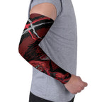 Essendon Football Club Arm Sleeves Bombers Muscular Mascot Graphic - Abstract Paint Splatter Art