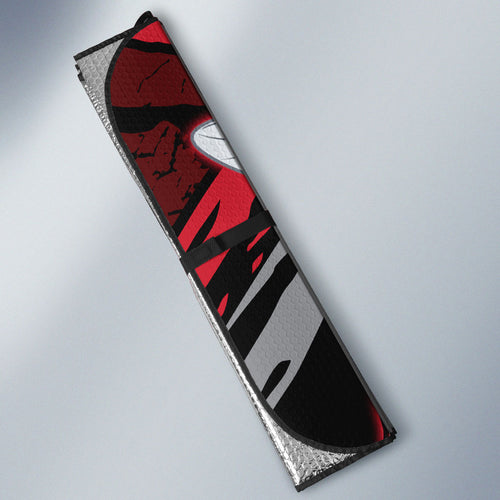 Essendon Football Club Auto Sun Shade Bombers Muscular Mascot Graphic - Abstract Paint Splatter Art