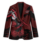 Essendon Football Club Blazer Bombers Muscular Mascot Graphic - Abstract Paint Splatter Art