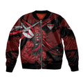 Essendon Football Club Bomber Jacket Bombers Muscular Mascot Graphic - Abstract Paint Splatter Art