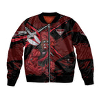 Essendon Football Club Bomber Jacket Bombers Muscular Mascot Graphic - Abstract Paint Splatter Art