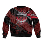 Essendon Football Club Bomber Jacket Bombers Muscular Mascot Graphic - Abstract Paint Splatter Art