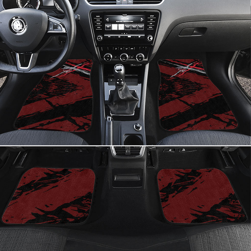 Essendon Football Club Car Mats Bombers Muscular Mascot Graphic - Abstract Paint Splatter Art
