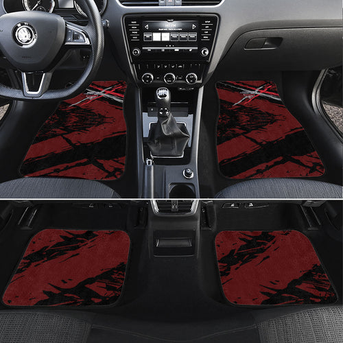 Essendon Football Club Car Mats Bombers Muscular Mascot Graphic - Abstract Paint Splatter Art