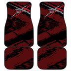 Essendon Football Club Car Mats Bombers Muscular Mascot Graphic - Abstract Paint Splatter Art