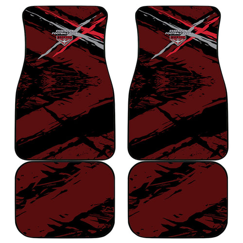Essendon Football Club Car Mats Bombers Muscular Mascot Graphic - Abstract Paint Splatter Art