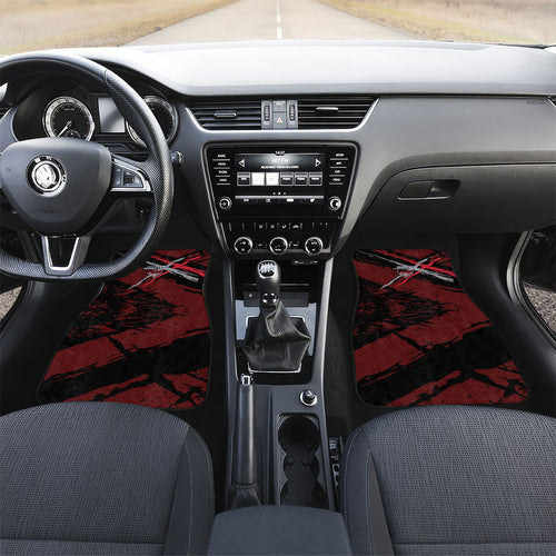 Essendon Football Club Car Mats Bombers Muscular Mascot Graphic - Abstract Paint Splatter Art