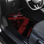 Essendon Football Club Car Mats Bombers Muscular Mascot Graphic - Abstract Paint Splatter Art