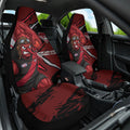 Essendon Football Club Car Seat Cover Bombers Muscular Mascot Graphic - Abstract Paint Splatter Art
