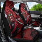 Essendon Football Club Car Seat Cover Bombers Muscular Mascot Graphic - Abstract Paint Splatter Art
