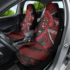 Essendon Football Club Car Seat Cover Bombers Muscular Mascot Graphic - Abstract Paint Splatter Art