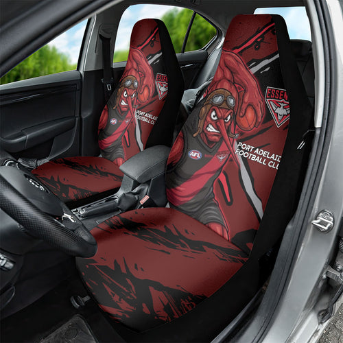Essendon Football Club Car Seat Cover Bombers Muscular Mascot Graphic - Abstract Paint Splatter Art