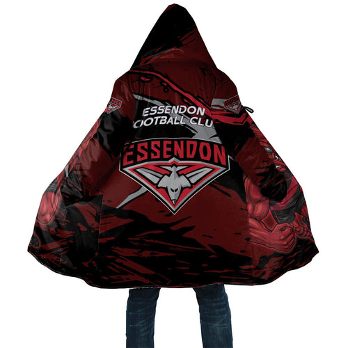 Essendon Football Club Cloak Bombers Muscular Mascot Graphic - Abstract Paint Splatter Art