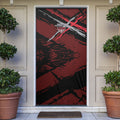 Essendon Football Club Door Cover Bombers Muscular Mascot Graphic - Abstract Paint Splatter Art