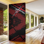 Essendon Football Club Door Cover Bombers Muscular Mascot Graphic - Abstract Paint Splatter Art