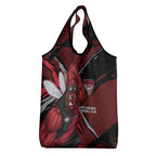 Essendon Football Club Grocery Bag Bombers Muscular Mascot Graphic - Abstract Paint Splatter Art
