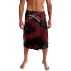 Essendon Football Club Lavalava Bombers Muscular Mascot Graphic - Abstract Paint Splatter Art