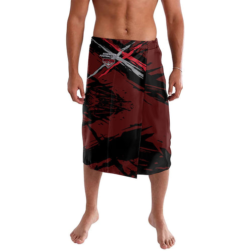 Essendon Football Club Lavalava Bombers Muscular Mascot Graphic - Abstract Paint Splatter Art