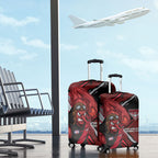 Essendon Football Club Luggage Cover Bombers Muscular Mascot Graphic - Abstract Paint Splatter Art