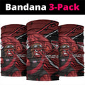 Essendon Football Club Neck Gaiter Bombers Muscular Mascot Graphic - Abstract Paint Splatter Art