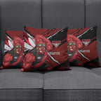 Essendon Football Club Pillow Cover Bombers Muscular Mascot Graphic - Abstract Paint Splatter Art