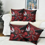 Essendon Football Club Pillow Cover Bombers Muscular Mascot Graphic - Abstract Paint Splatter Art