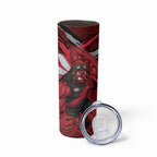 Essendon Football Club Skinny Tumbler Bombers Muscular Mascot Graphic - Abstract Paint Splatter Art
