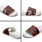 Essendon Football Club Slide Sandals Bombers Muscular Mascot Graphic - Abstract Paint Splatter Art