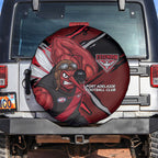 Essendon Football Club Spare Tire Cover Bombers Muscular Mascot Graphic - Abstract Paint Splatter Art