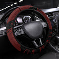 Essendon Football Club Steering Wheel Cover Bombers Muscular Mascot Graphic - Abstract Paint Splatter Art