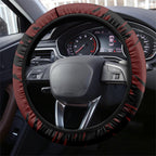Essendon Football Club Steering Wheel Cover Bombers Muscular Mascot Graphic - Abstract Paint Splatter Art