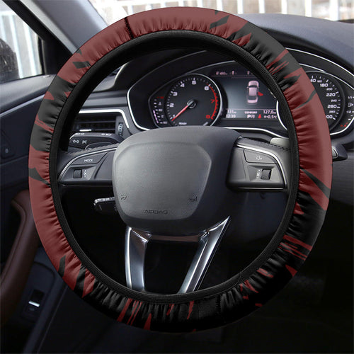 Essendon Football Club Steering Wheel Cover Bombers Muscular Mascot Graphic - Abstract Paint Splatter Art