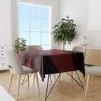 Essendon Football Club Tablecloth Bombers Muscular Mascot Graphic - Abstract Paint Splatter Art