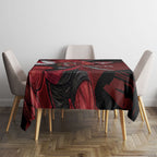 Essendon Football Club Tablecloth Bombers Muscular Mascot Graphic - Abstract Paint Splatter Art