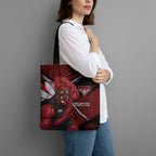 Essendon Football Club Tote Bag Bombers Muscular Mascot Graphic - Abstract Paint Splatter Art