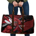Essendon Football Club Travel Bag Bombers Muscular Mascot Graphic - Abstract Paint Splatter Art
