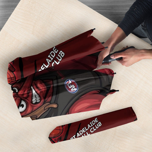 Essendon Football Club Umbrella Bombers Muscular Mascot Graphic - Abstract Paint Splatter Art