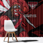 Essendon Football Club Window Curtain Bombers Muscular Mascot Graphic - Abstract Paint Splatter Art