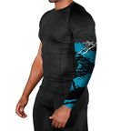 Port Adelaide Football Club Arm Sleeves Power Muscular Mascot Graphic - Abstract Paint Splatter Art