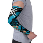 Port Adelaide Football Club Arm Sleeves Power Muscular Mascot Graphic - Abstract Paint Splatter Art