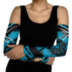 Port Adelaide Football Club Arm Sleeves Power Muscular Mascot Graphic - Abstract Paint Splatter Art