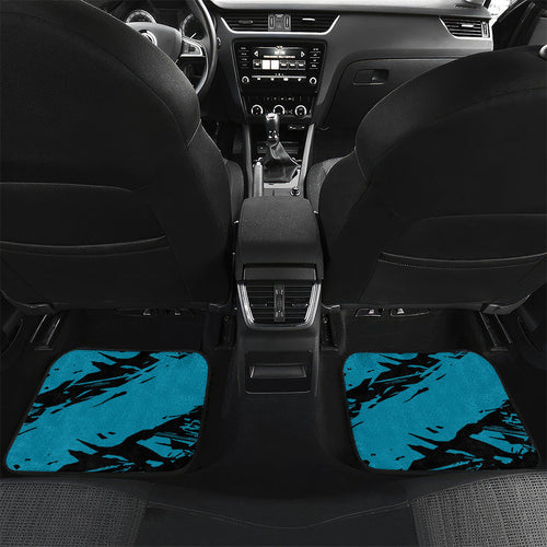Port Adelaide Football Club Car Mats Power Muscular Mascot Graphic - Abstract Paint Splatter Art