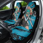 Port Adelaide Football Club Car Seat Cover Power Muscular Mascot Graphic - Abstract Paint Splatter Art