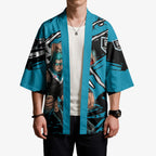 Port Adelaide Football Club Kimono Power Muscular Mascot Graphic - Abstract Paint Splatter Art